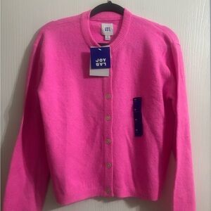 JoyLab Vibrant Pink Cardigan Sweater